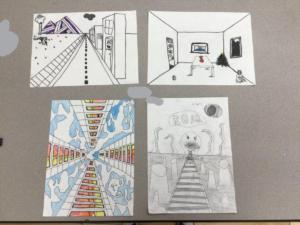 6th Grade One Point Perspective Drawings