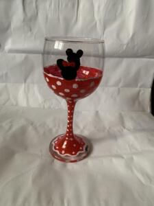 Mickey and Minnie Glass