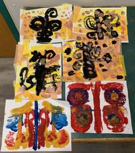 Kindergarten Gustav Klimt Trees and Symmetrical Prints