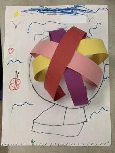 Kindergarten Hot Air Balloon Paper Sculpture